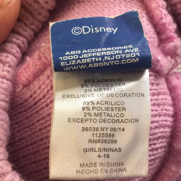 Disney Frozen PINK POMPOM Winter Hat - Picture 5 of 7